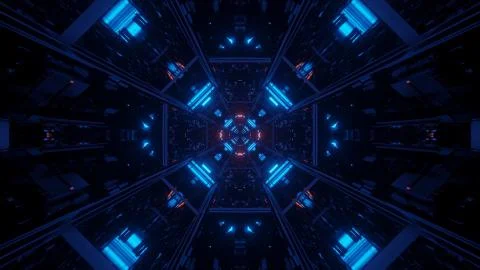 Cool futuristic sci-fi techno lights- background Stock Illustration