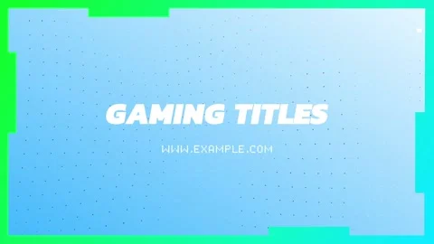Cool Gaming Opener Titles Stock After Effects