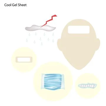 Cool Gel Sheet or Cooling Fever Patch Stock Illustration
