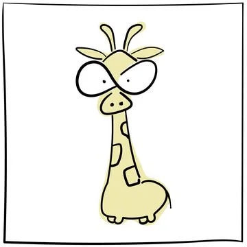 Cool giraffe. Vector image of a giraffe. 스톡 일러스트