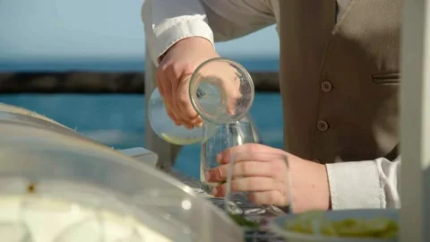 A cool glass of lemonade Stock Footage 167701676