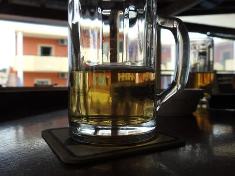Cool glass of shandy Stock Photos