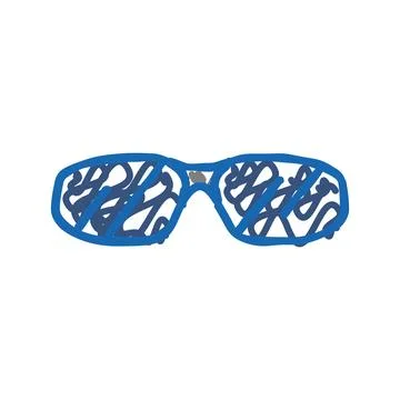 Cool glasses optical icon doodle illustration Stock Illustration