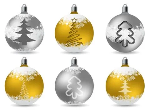 Cool glittering christmas decorations Stock Illustration