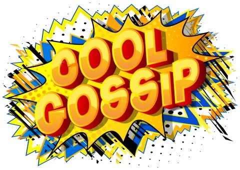Cool Gossip - Vector illustrated comic book style phrase on abstract backgrou Stock-Illustration