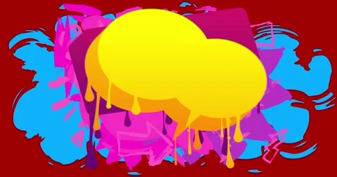 Cool graffiti speech bubble video Stock Footage 279789053