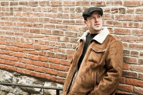 Cool Guy Brick Wall Stock Photos