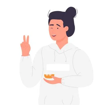 Cool guy drinking glass of whiskey Stock Illustration