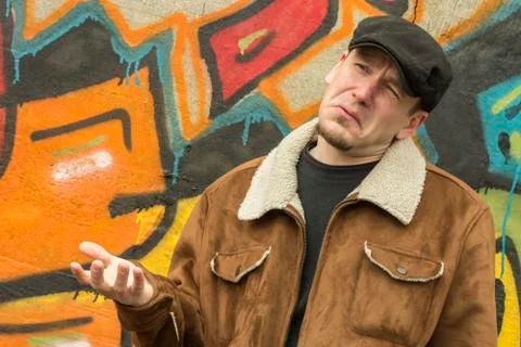 Cool Guy Graffiti Stock Photos