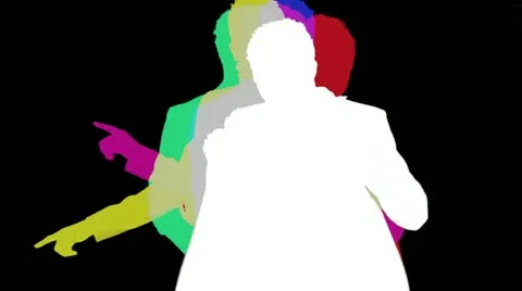 Cool guy listening to music and dancing Stock Footage