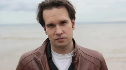 Cool Guy Posing on Camera Air Kiss 스톡 동영상 53848061