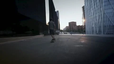 Cool guy skating Stock Footage 20487871