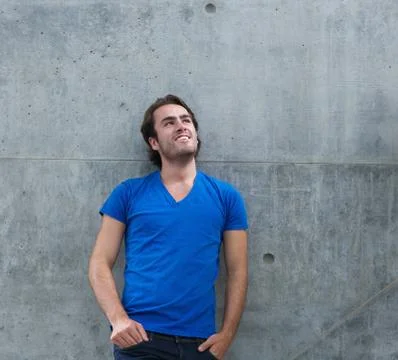 Cool guy smiling outside Stock Photos