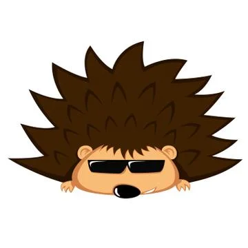 Cool hedgehog Stock Illustration