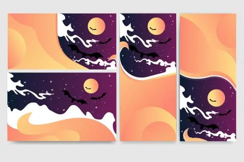 Cool helloween banners for web and print flayers un many sizes with creative  Stock Illustration
