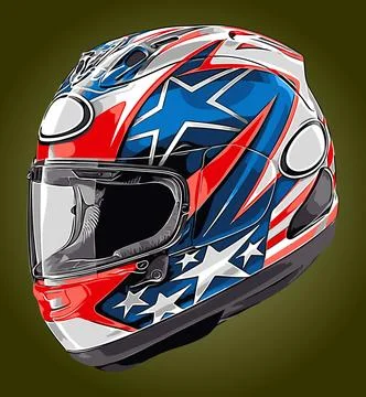 Cool helmet star pattern vector template Stock Illustration