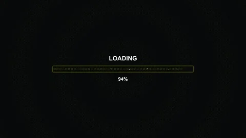 Cool hexagon grid loading animation shows unique progress bar reaching comp.. Video stock 326935833