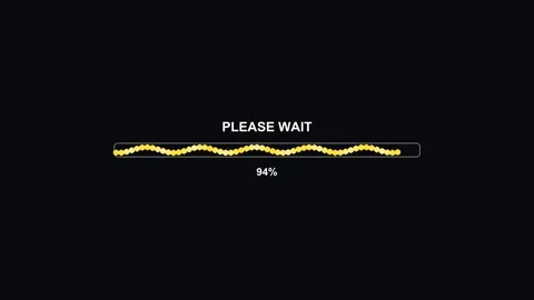 Cool hexagon grid progress bar animation on black background with waiting m.. Stock Footage 326937343