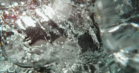 Cool ice cubes falling in water Stock Footage 311826797