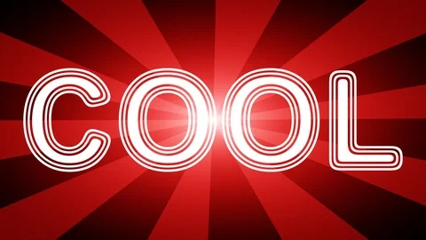 Cool icon in red abstract background with rays. Stock Footage 113674393