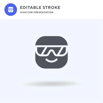 Cool icon vector, filled flat sign, solid pictogram isolated on white, logo Stock Illustration