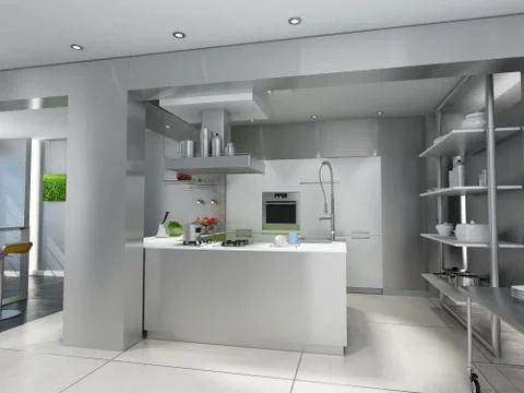 Cool industrial kitchen Stock Illustration