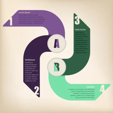 Cool infographic design with arrows Stock Illustration