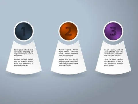 Cool infographics with 3d buttons Stock Illustration