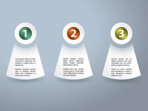Cool infographics set with 3d buttons Stock Illustration