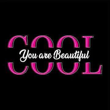 Cool Inspirational Typography Design Stock Illustration