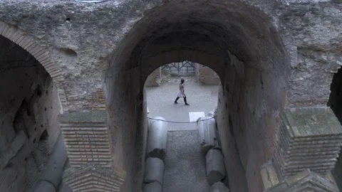 Cool Interior Shot Of The Colosseum In Rome, Italy Stock Footage 154961003