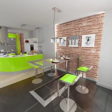 Cool kitchen Illustrazione stock