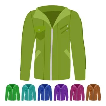 Cool leather jacket male vector cartoon graphic Stock Illustration