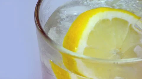 Cool lemon drink with ice. Stock Footage 12128865