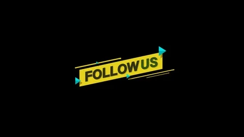 Cool Line Follow Us Animation with Alpha Channel Stock Footage 101171817