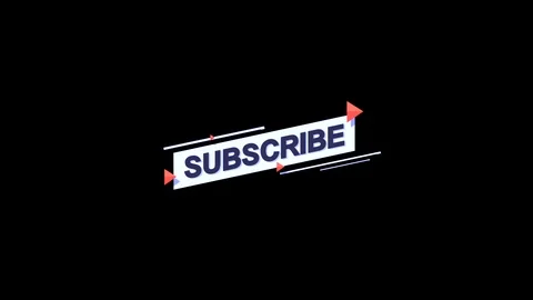Cool Line Subscribe Animation with Alpha Channel Stock Footage 101173223
