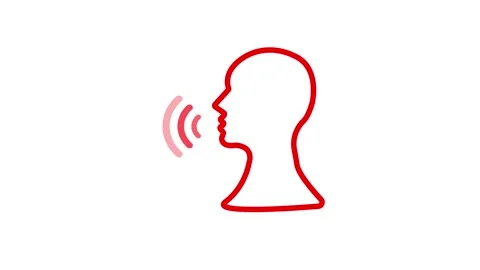Cool linear minimalistic speaking icon animation. person speaking icon. loo.. Stock Footage 258551711
