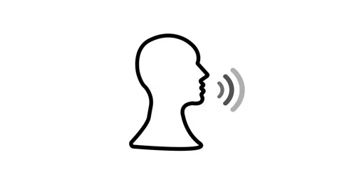 Cool linear minimalistic speaking icon animation. person speaking icon. loo.. Video stock 258551717