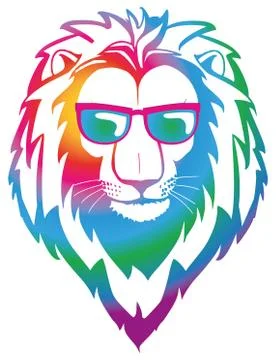 Cool lion Stock Illustration