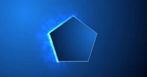 Cool-looking screen-loading smartphone booting animation of a pentagon with.. Stock Illustration