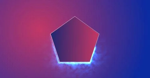 Cool-looking screen-loading smartphone booting animation of a pentagon with.. Stock Illustration