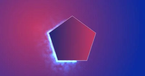 Cool-looking screen-loading smartphone booting animation of a pentagon with.. Stock Illustration