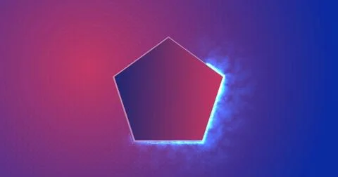 Cool-looking screen-loading smartphone booting animation of a pentagon with.. Stock Illustration