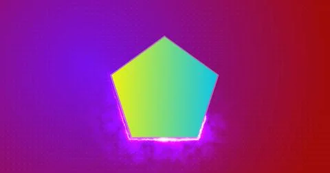 Cool-looking screen-loading smartphone booting animation of a pentagon with.. Stock Illustration