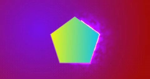 Cool-looking screen-loading smartphone booting animation of a pentagon with.. Stock Illustration