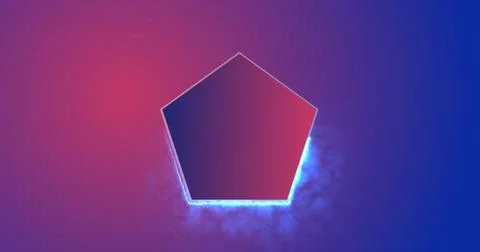 Cool-looking screen-loading smartphone booting animation of a pentagon with.. Stock Illustration