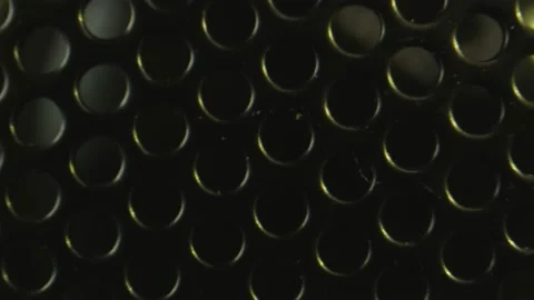 Cool Macro close-up shot of a vintage bluetooth speaker Stock Footage 131753039