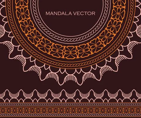 Cool mandala background illustration Stock Illustration