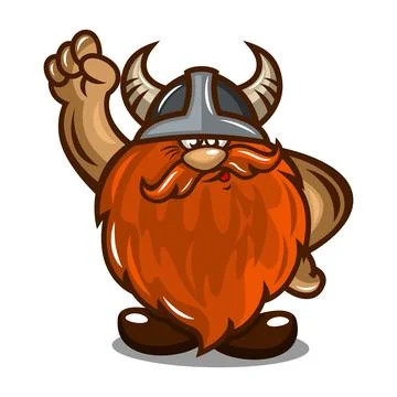 Cool mascot Viking logo. Vector illustration Stock Illustration