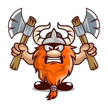 Cool mascot Viking logo. Vector illustration Stock Illustration